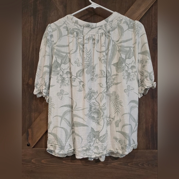 Haver Floral Ruffled Blouse Size XL - Picture 3 of 4